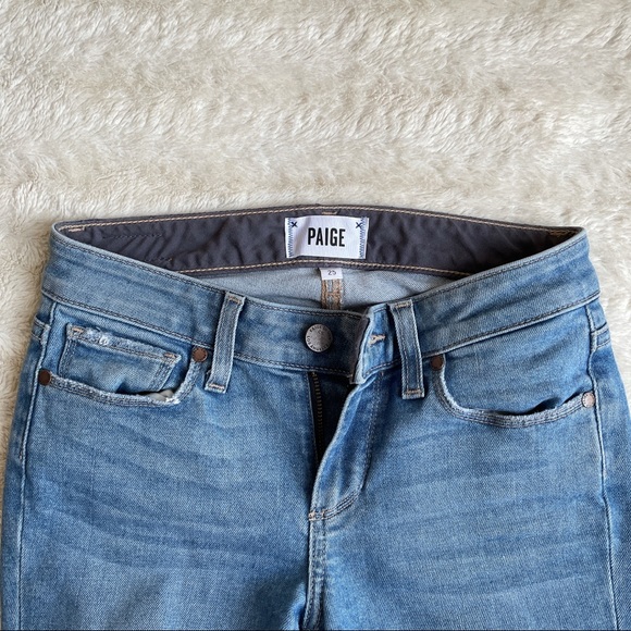 PAIGE Denim - Paige Skyline Ankle Peg in Brynlee Destructed